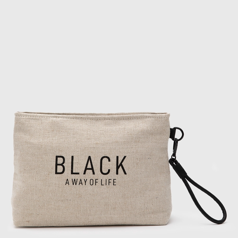 NECESER LINEN BEIGE BLACK BUBBA - 1