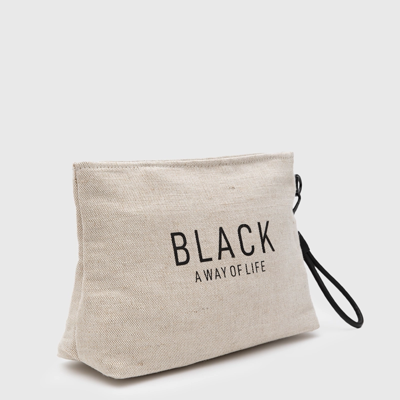 NECESER LINEN BEIGE BLACK BUBBA - 2