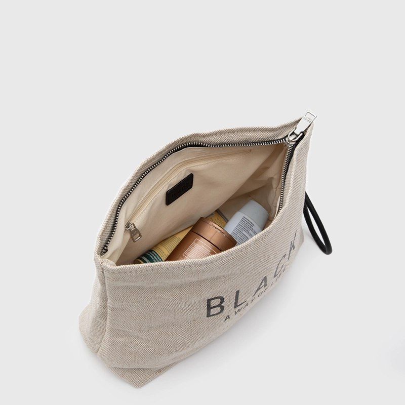 NECESER LINEN BEIGE BLACK BUBBA - 6