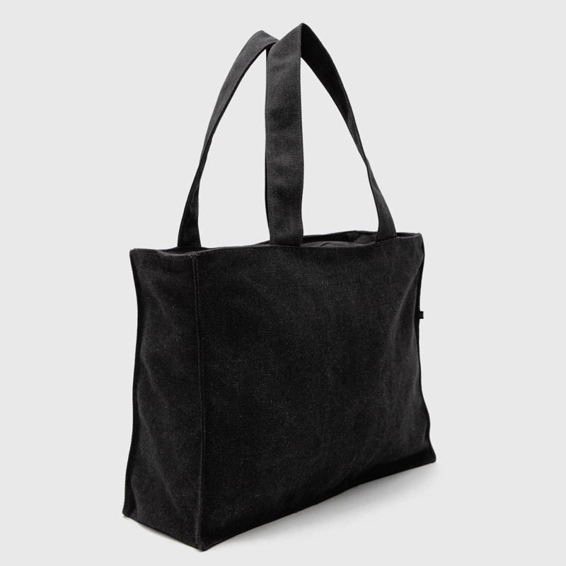 CARTERA TOTE CANVAS GREY BLACK BUBBA - 2