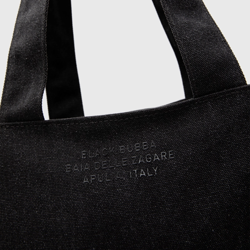CARTERA TOTE CANVAS GREY BLACK BUBBA - 5