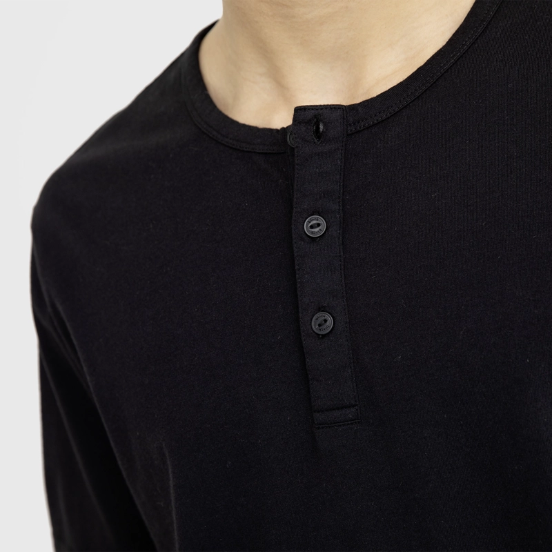 POLERA HENLEY BLACK BLACK BUBBA - 4