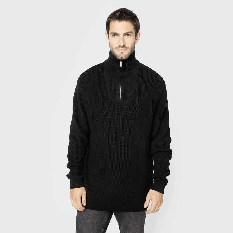 CHALECO HALF ZIPPER BLACK BLACK BUBBA - 1