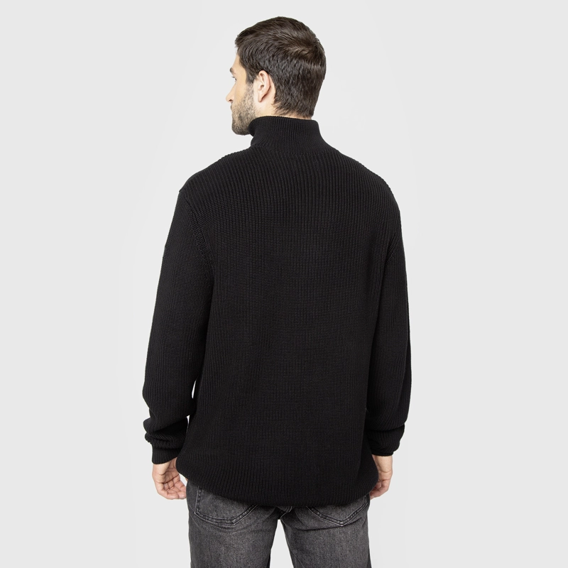 CHALECO HALF ZIPPER BLACK BLACK BUBBA - 2