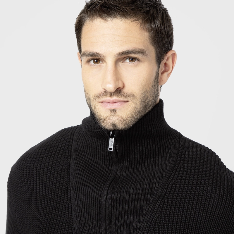 CHALECO HALF ZIPPER BLACK BLACK BUBBA - 3