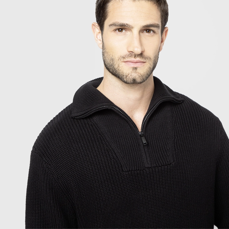 CHALECO HALF ZIPPER BLACK BLACK BUBBA - 5