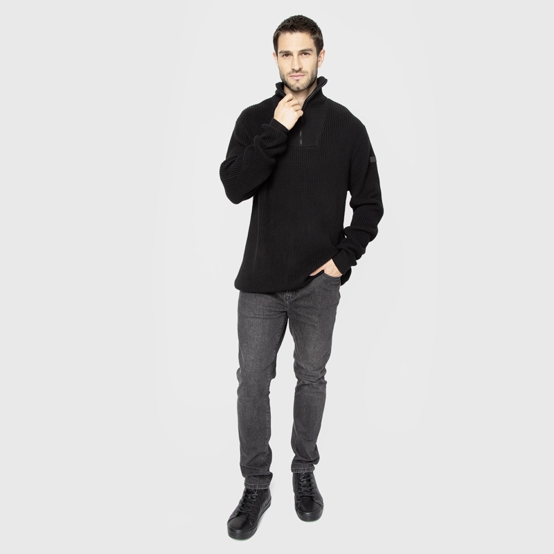 CHALECO HALF ZIPPER BLACK BLACK BUBBA - 6