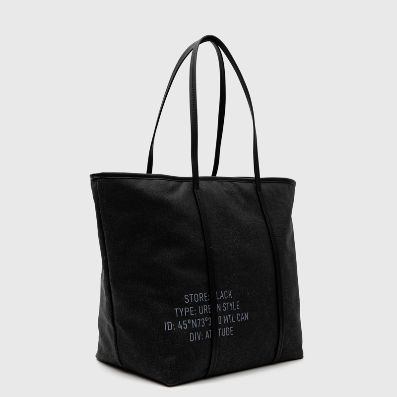 CARTERA TOTE WAXED CANVAS BLACK BLACK BUBBA - 2