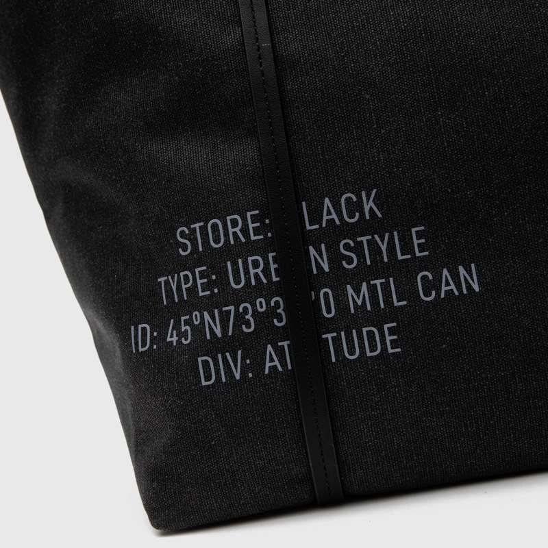 CARTERA TOTE WAXED CANVAS BLACK BLACK BUBBA - 4