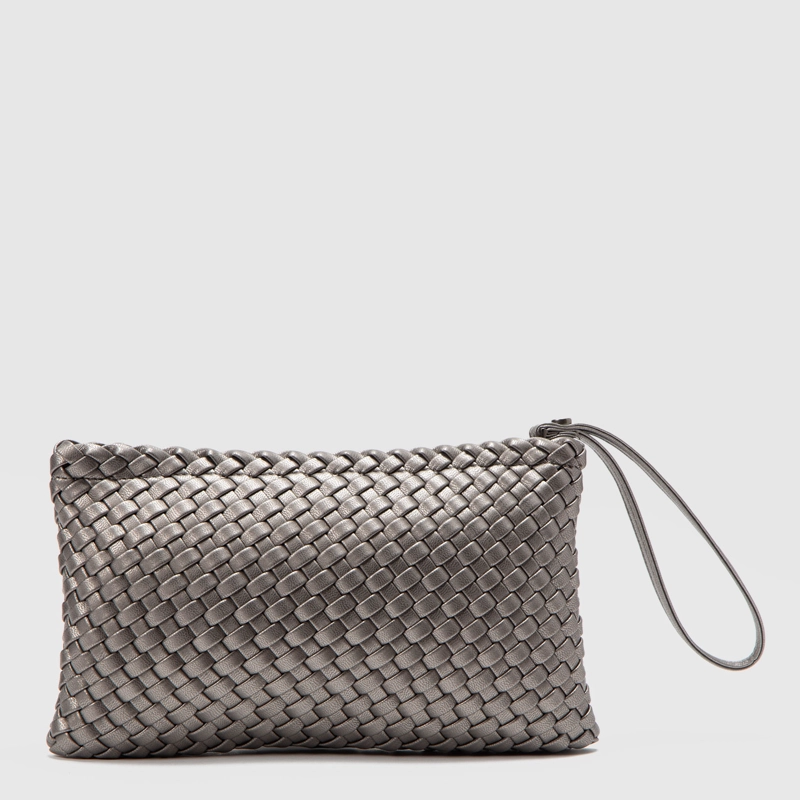 CARTERA CLUTCH VIENA SILVER BLACK BUBBA - 2