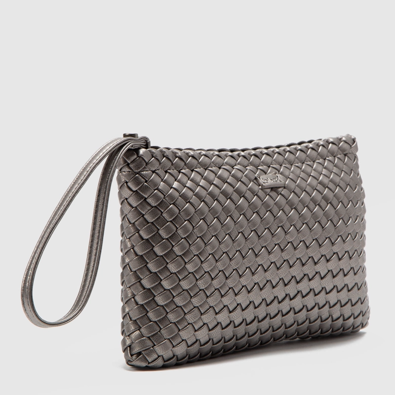 CARTERA CLUTCH VIENA SILVER BLACK BUBBA - 3