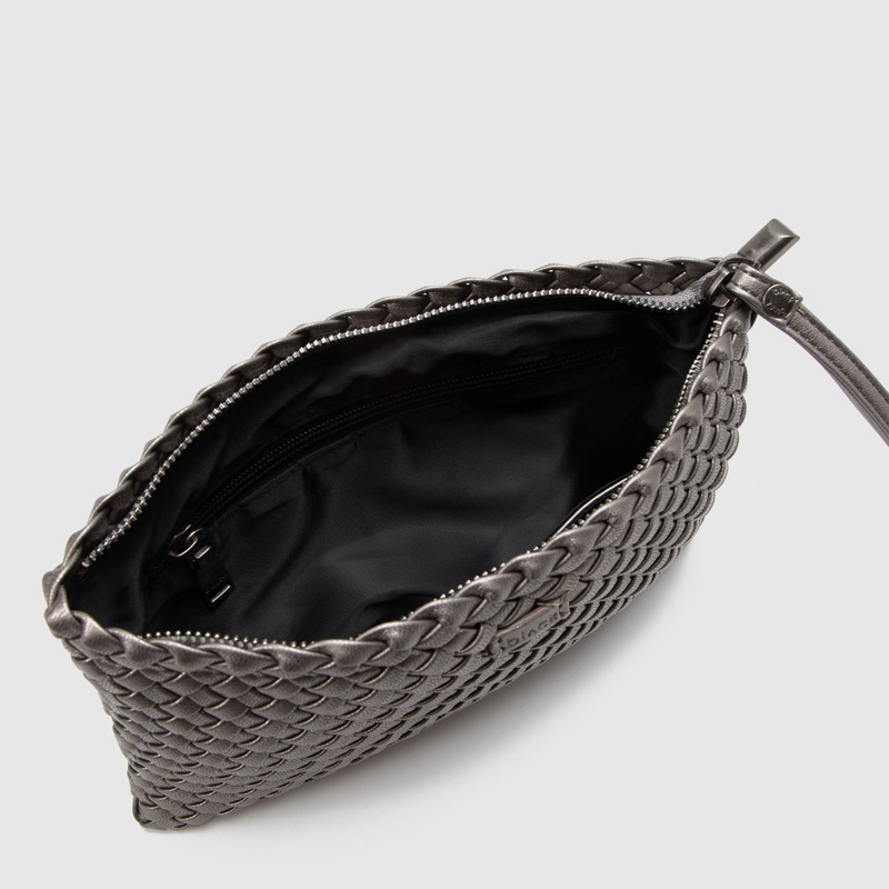 CARTERA CLUTCH VIENA SILVER BLACK BUBBA - 5