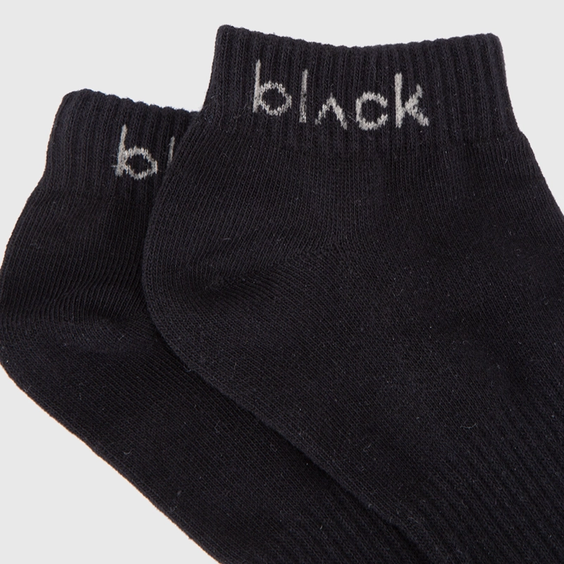 CALCETIN CORTO LOGO BEIGE BLACK BUBBA - 2