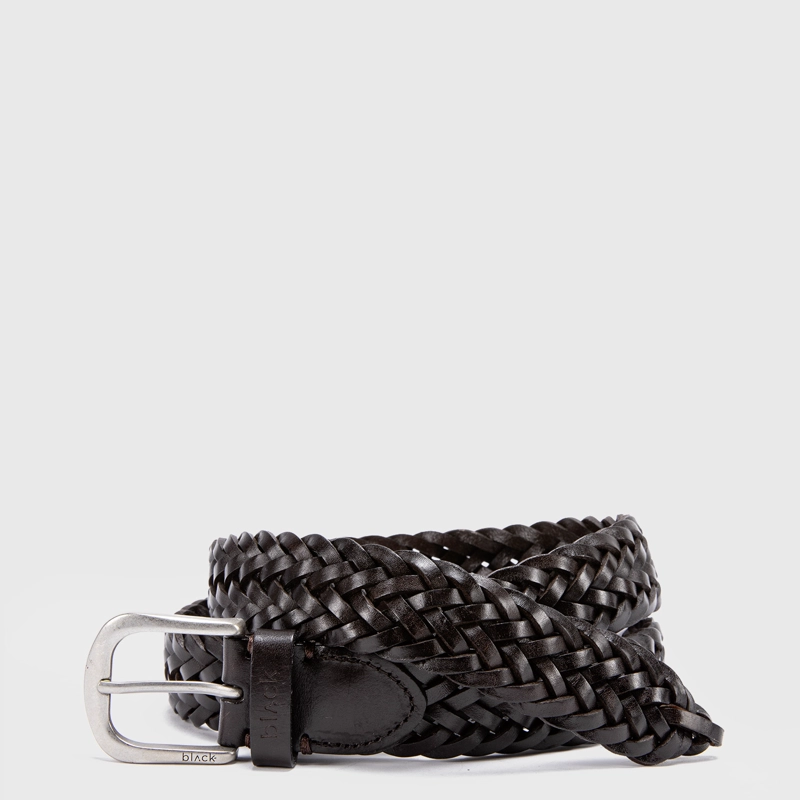 CINTURON BRAID BROWNE BLACK BUBBA - 1
