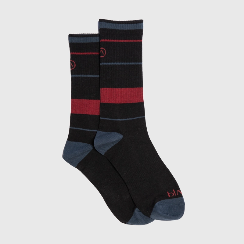LONG SOCKS LINE STRETCH RED & BLUE BLACK BUBBA - 1