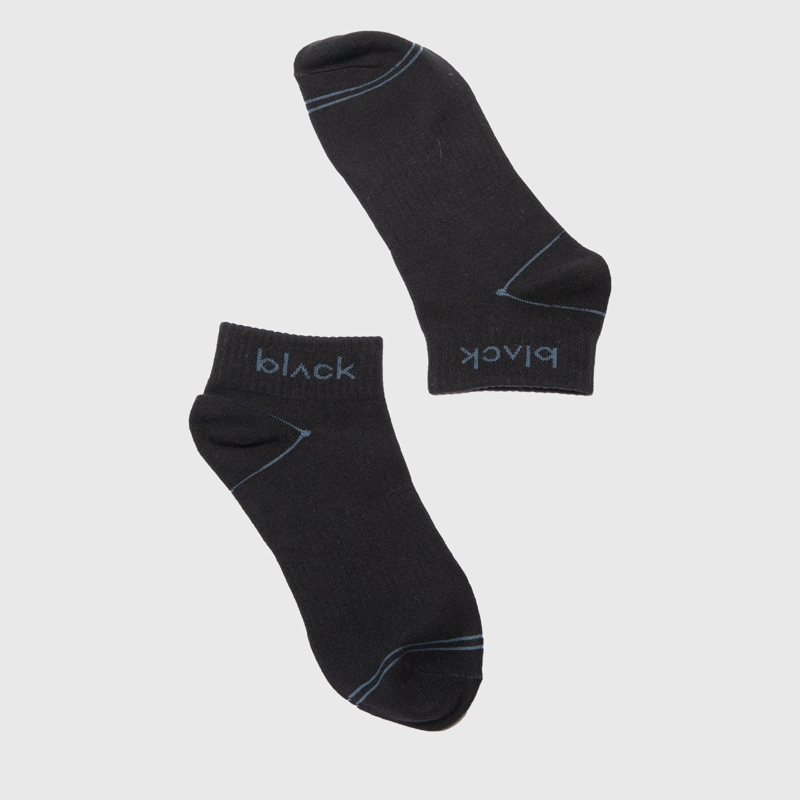 SHORT SOCKS LINE STRETCH BLUE BLACK BUBBA - 2