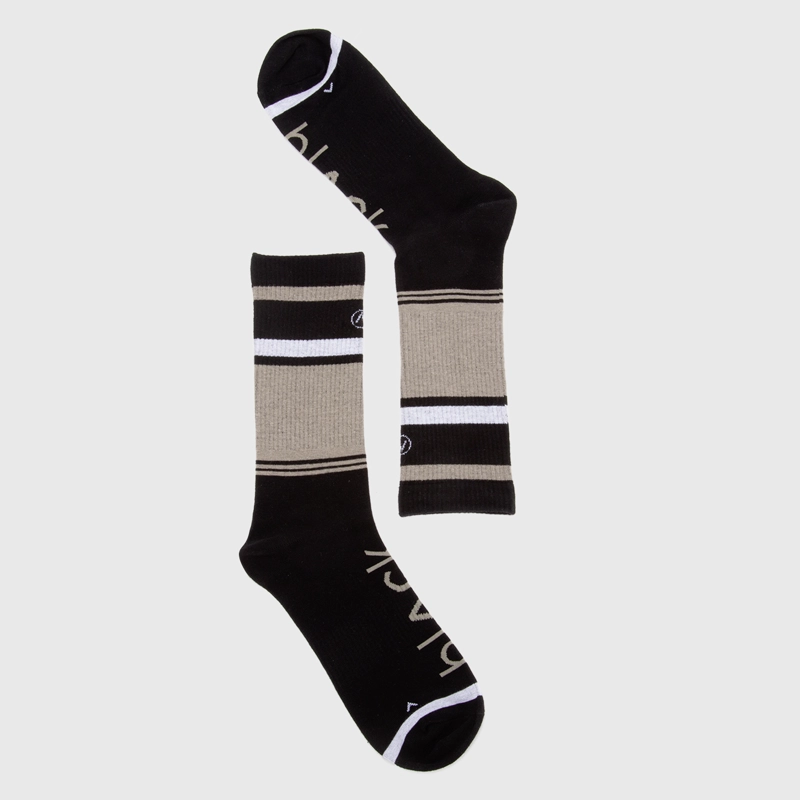 CALCETIN BEIGE LOGO BLACK BUBBA - 2