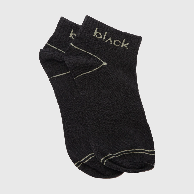 SHORT SOCKS LINE STRETCH GREEN BLACK BUBBA - 1