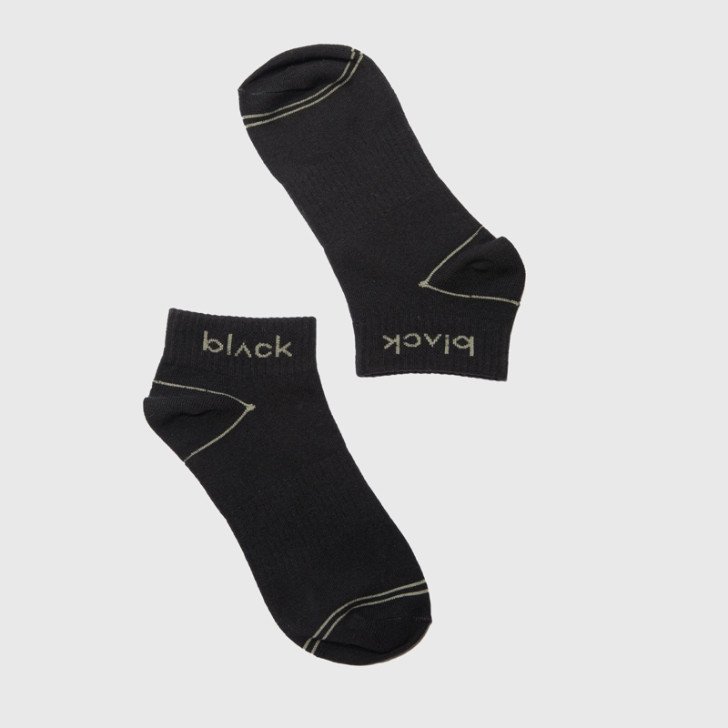 SHORT SOCKS LINE STRETCH GREEN BLACK BUBBA - 2