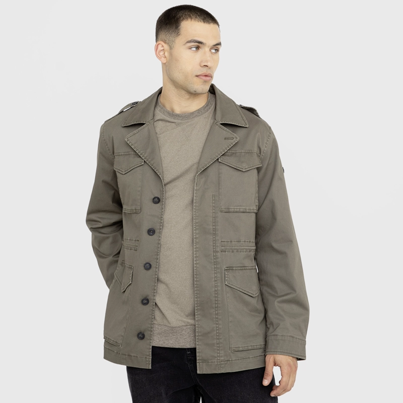 CHAQUETA ULTRA LIGHT VERDE MILITAR BLACK BUBBA - 1