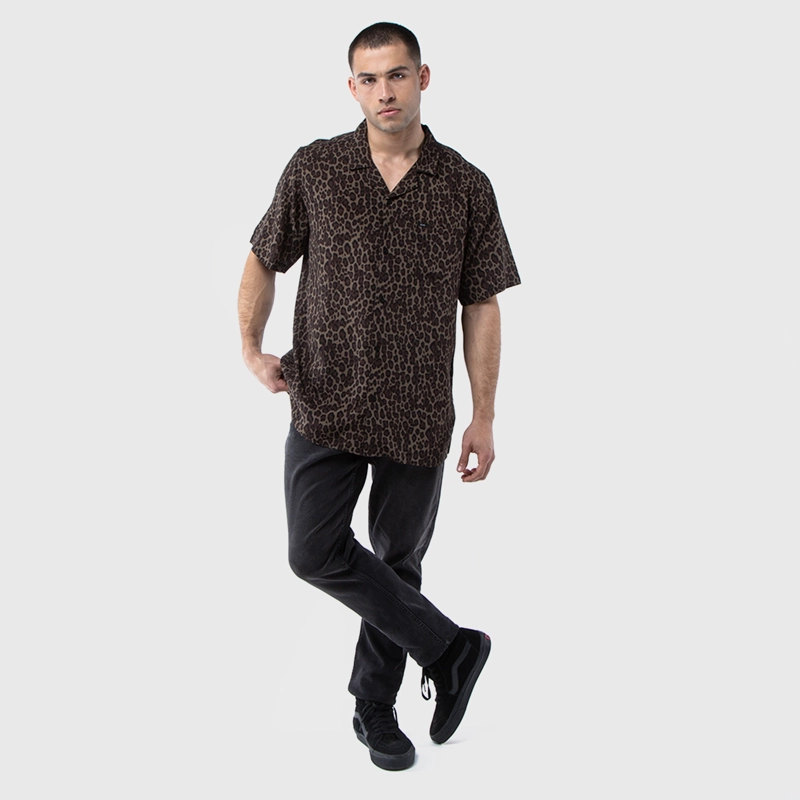 CAMISA VISCOSA ANIMAL PRINT BLACK BUBBA - 1