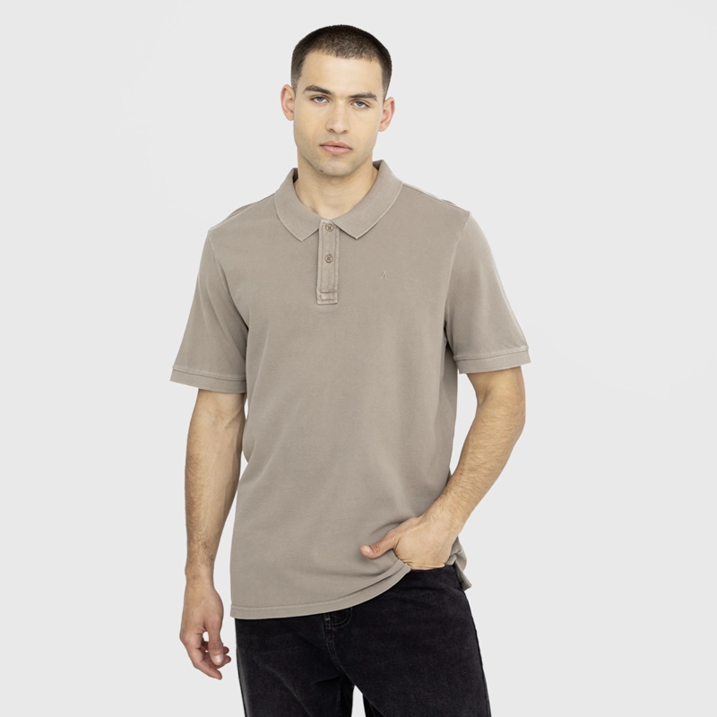 POLERA POLO PIQUE CAFE CLARO BLACK BUBBA - 1