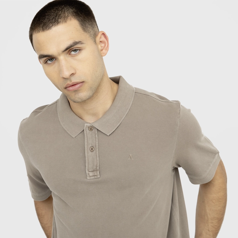 POLERA POLO PIQUE CAFE CLARO BLACK BUBBA - 3