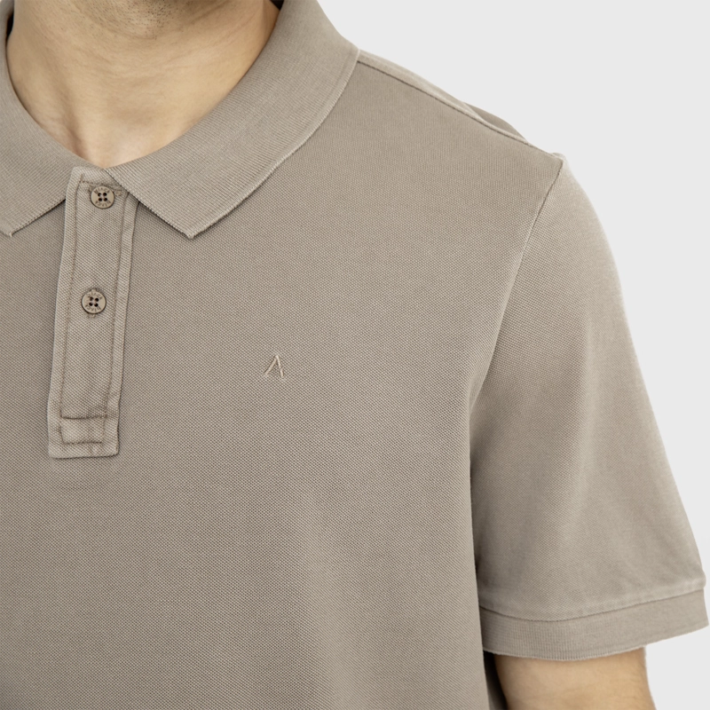 POLERA POLO PIQUE CAFE CLARO BLACK BUBBA - 4