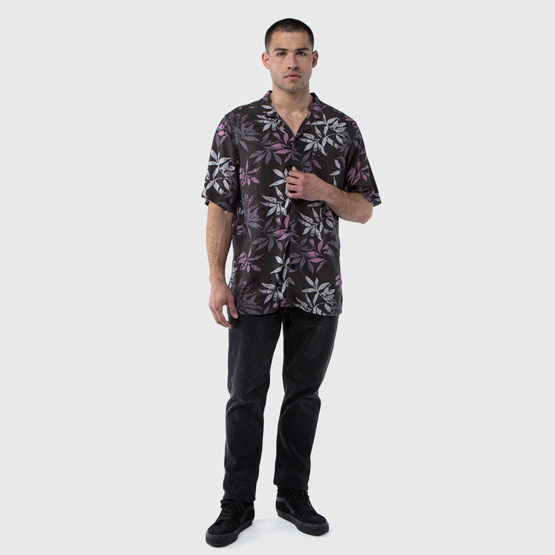 CAMISA VISCOSA SUMMER PRINT BLACK BUBBA - 1