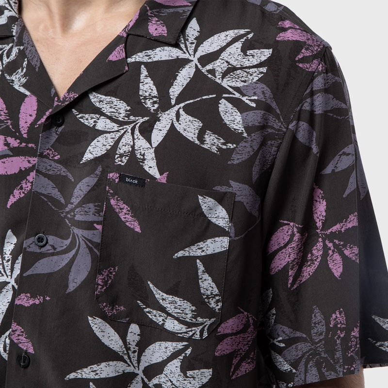 CAMISA VISCOSA SUMMER PRINT BLACK BUBBA - 4