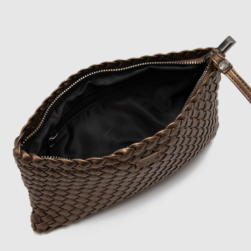 CARTERA CLUTCH VIENA BROWNE BLACK BUBBA - 6