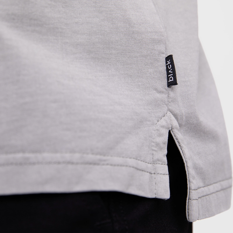 POLO TEE ORGANIC COTTON GREY  BLACK BUBBA - 3