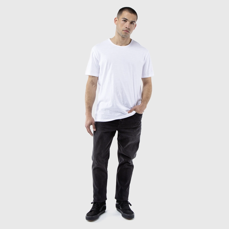 POLERA SLUB COTTON WHITE BLACK BUBBA - 1