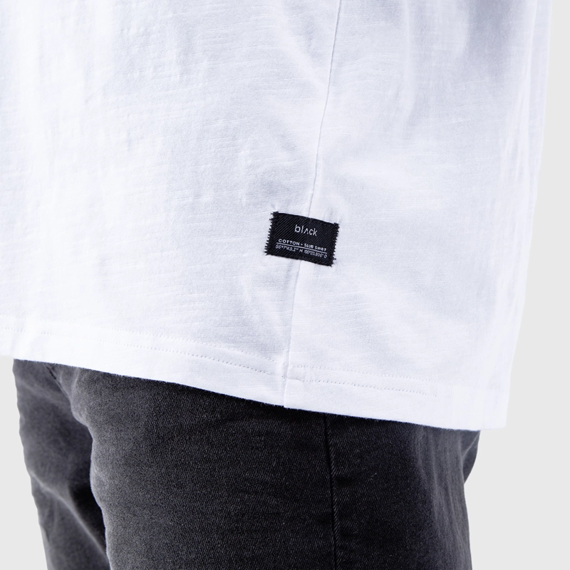 POLERA SLUB COTTON WHITE BLACK BUBBA - 4