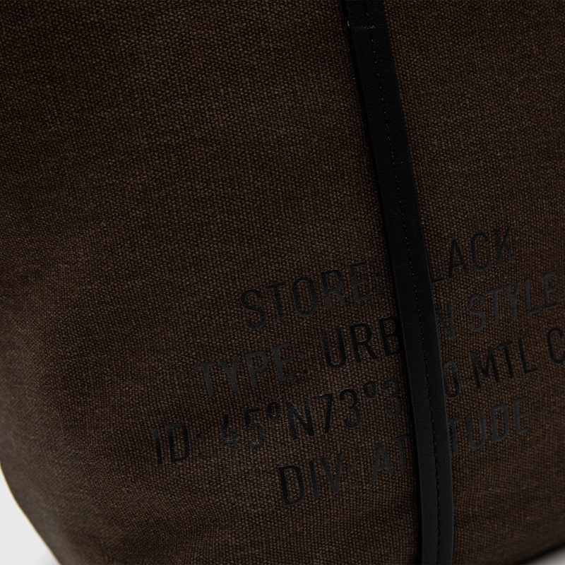 CARTERA TOTE WAXED CANVAS MAPLE BLACK BUBBA - 4