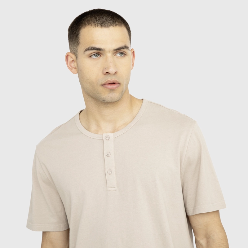 POLERA HENLEY BEIGE BLACK BUBBA - 3