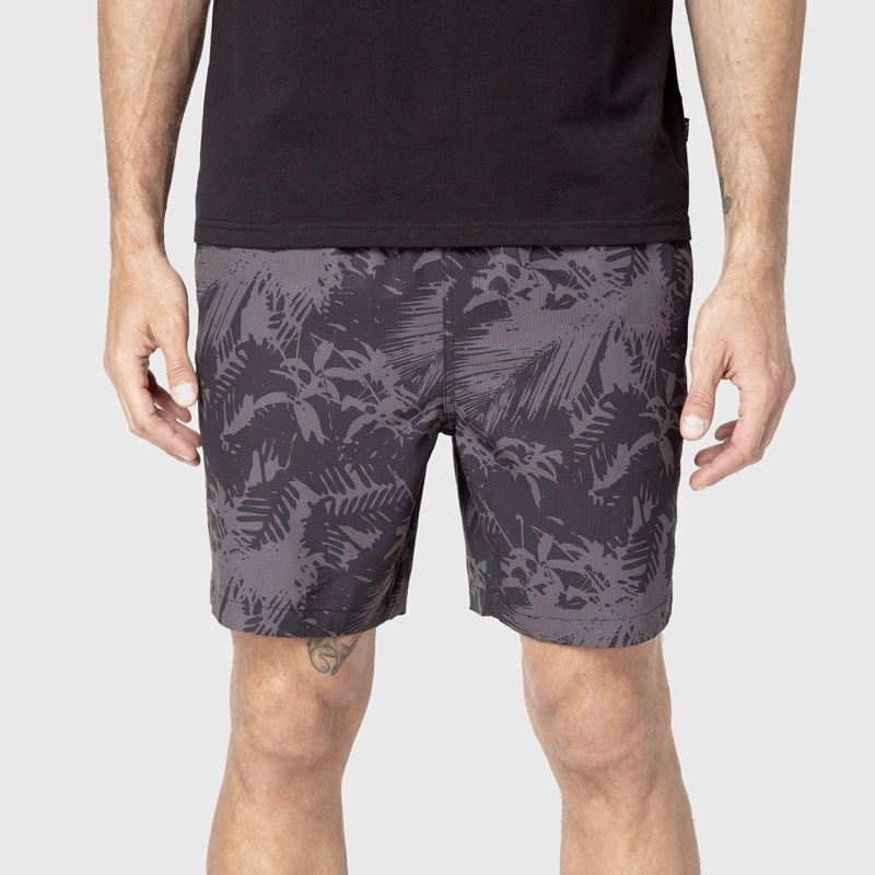 SHORT ACTIVE DUO PALMS BLACK BUBBA - 1