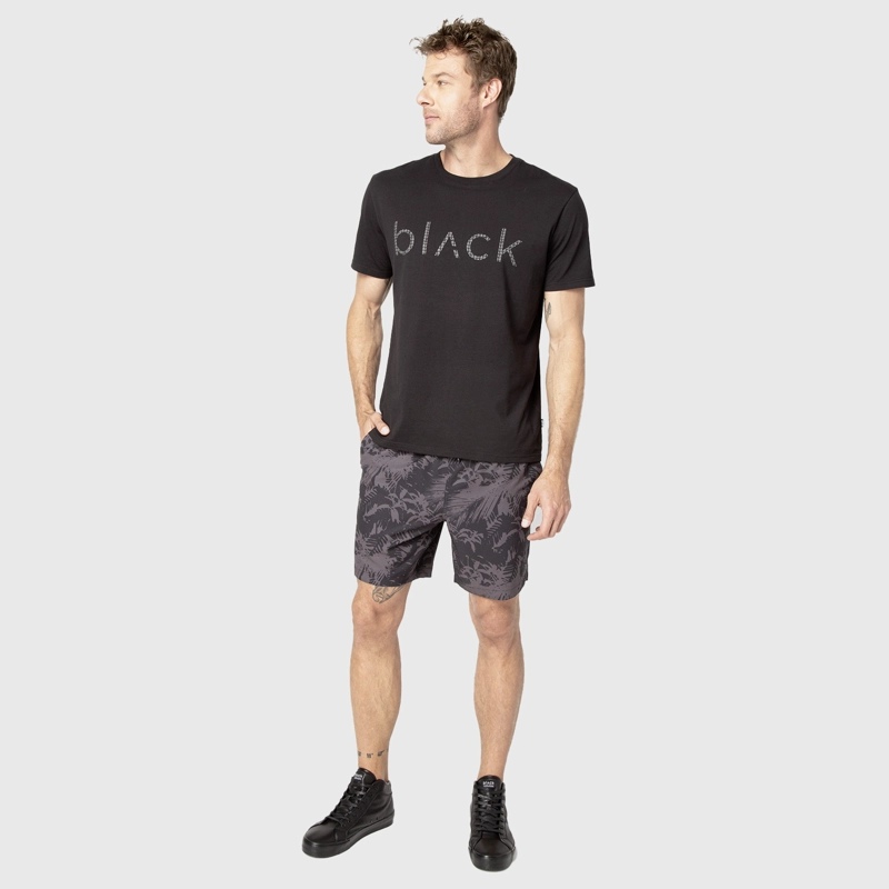 SHORT ACTIVE DUO PALMS BLACK BUBBA - 3