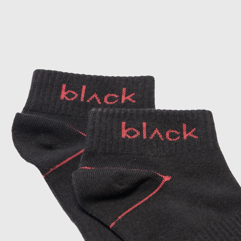 SHORT SOCKS LINE STRETCH RED BLACK BUBBA - 3
