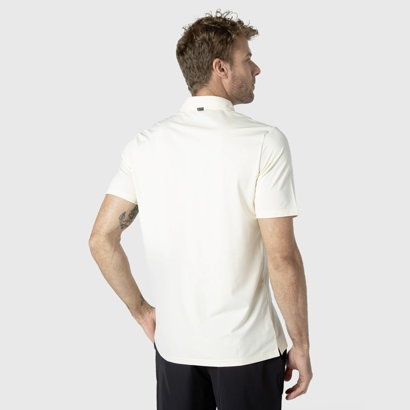 POLERA TECH GOLF OFF WHITE BLACK BUBBA - 2