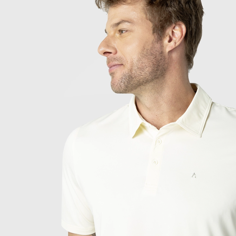 POLERA TECH GOLF OFF WHITE BLACK BUBBA - 4