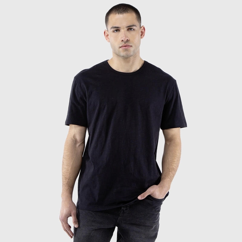 POLERA SLUB COTTON NEGRO BLACK BUBBA - 2