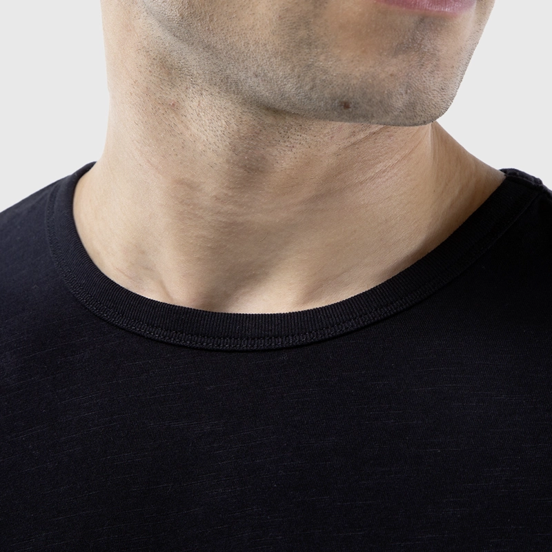 POLERA SLUB COTTON NEGRO BLACK BUBBA - 5