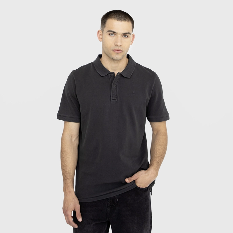 POLERA POLO PIQUE GRIS OSCURO BLACK BUBBA - 1