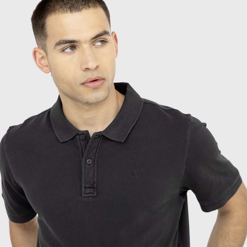 POLERA POLO PIQUE GRIS OSCURO BLACK BUBBA - 3