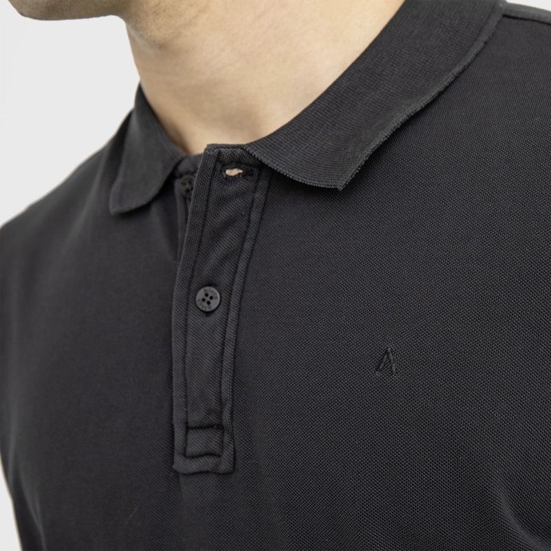 POLERA POLO PIQUE GRIS OSCURO BLACK BUBBA - 4
