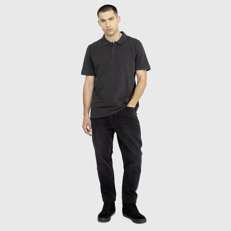 POLERA POLO PIQUE GRIS OSCURO BLACK BUBBA - 5
