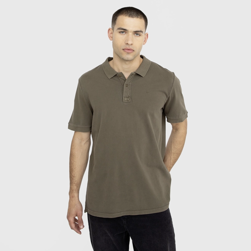 POLERA POLO PIQUE CAFE OSCURO BLACK BUBBA - 1