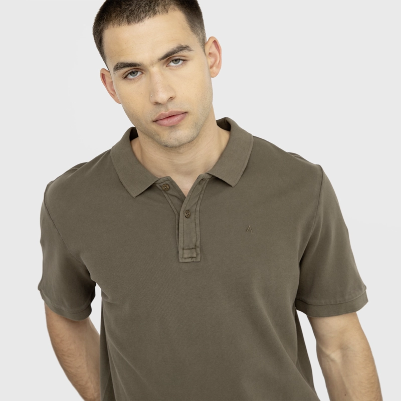POLERA POLO PIQUE CAFE OSCURO BLACK BUBBA - 3