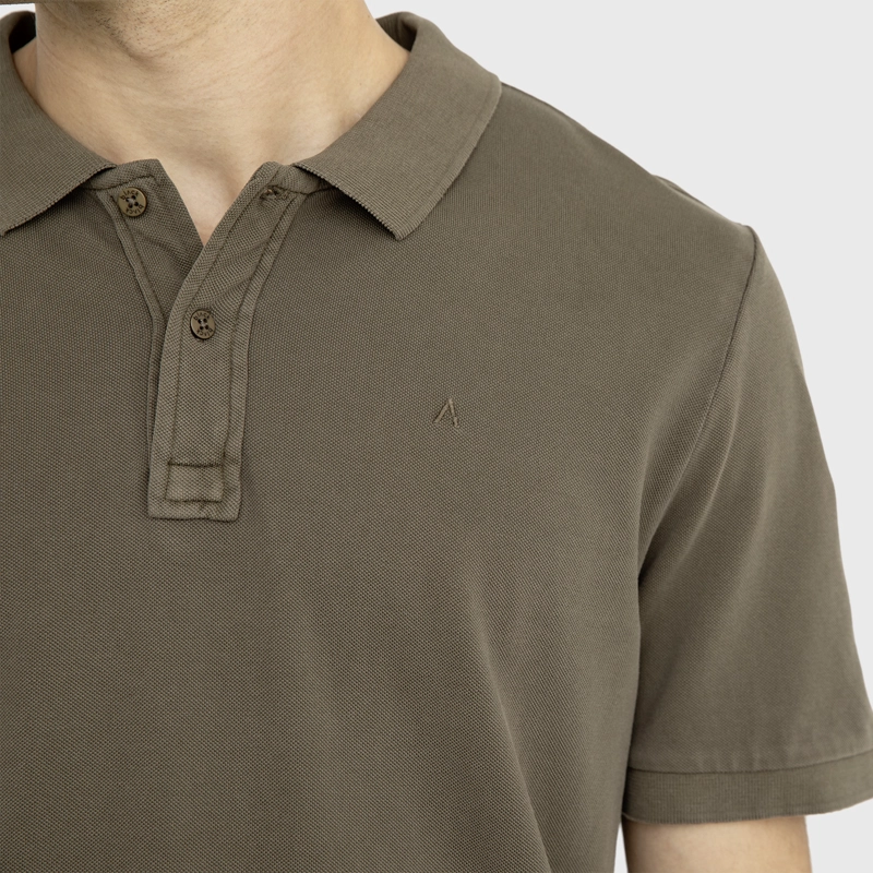 POLERA POLO PIQUE CAFE OSCURO BLACK BUBBA - 4